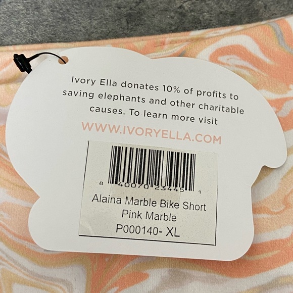 NWT Ivory Ella “Alaina” High Waisted Biker Shorts - Size XL - Picture 7 of 14